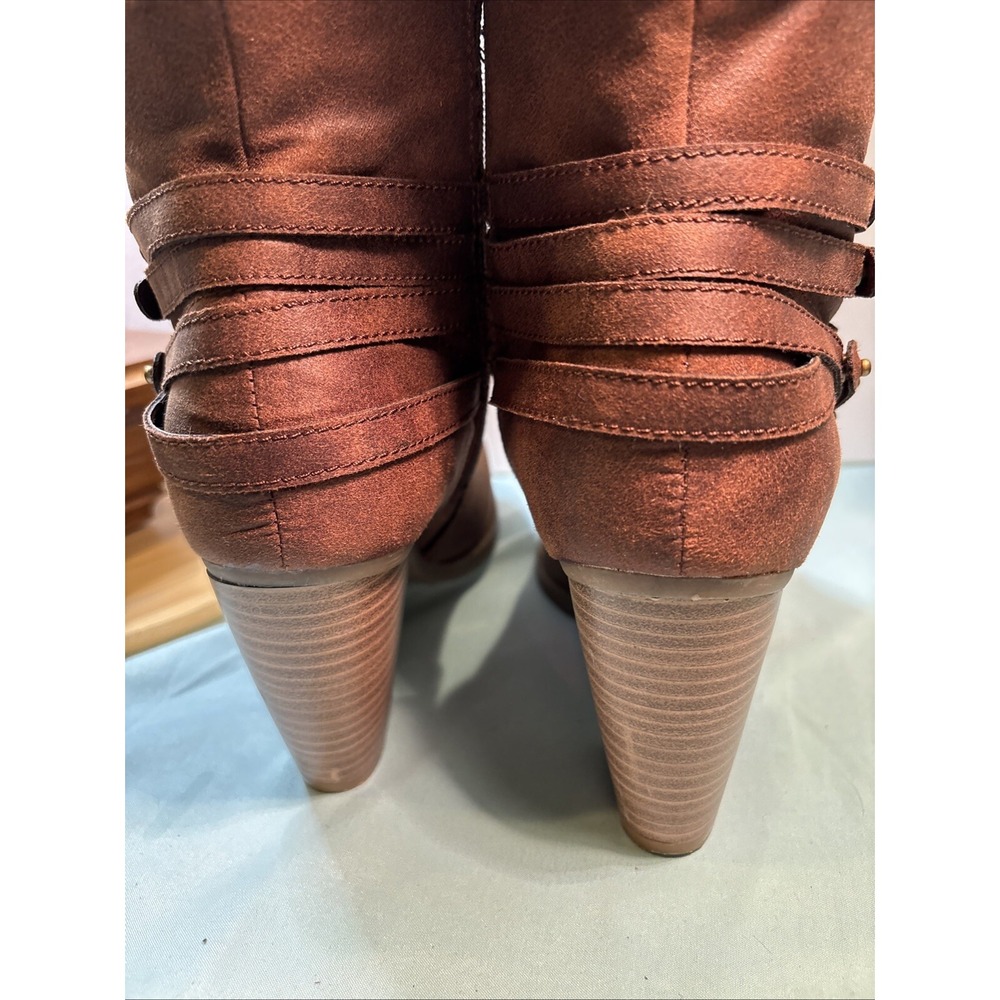 Sugar Women's Prima Soft Textured Boot Brown Fabric 8.5M - Picture 12 of 16